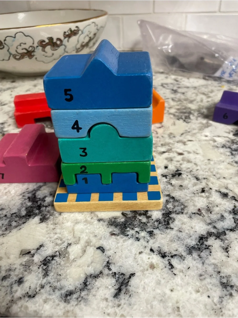 Vintage Wood stacking Toy.